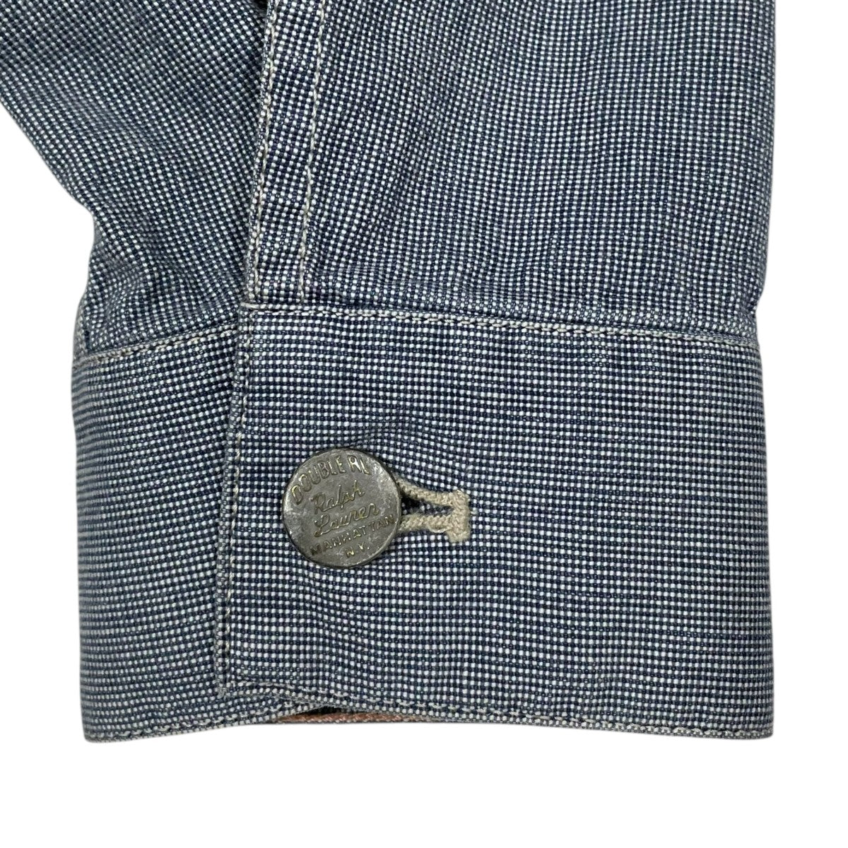 チェック柄ジップアップジャケット Indigo Pin-Check Work Jacket インディゴ ピンチェック ワークジャケット