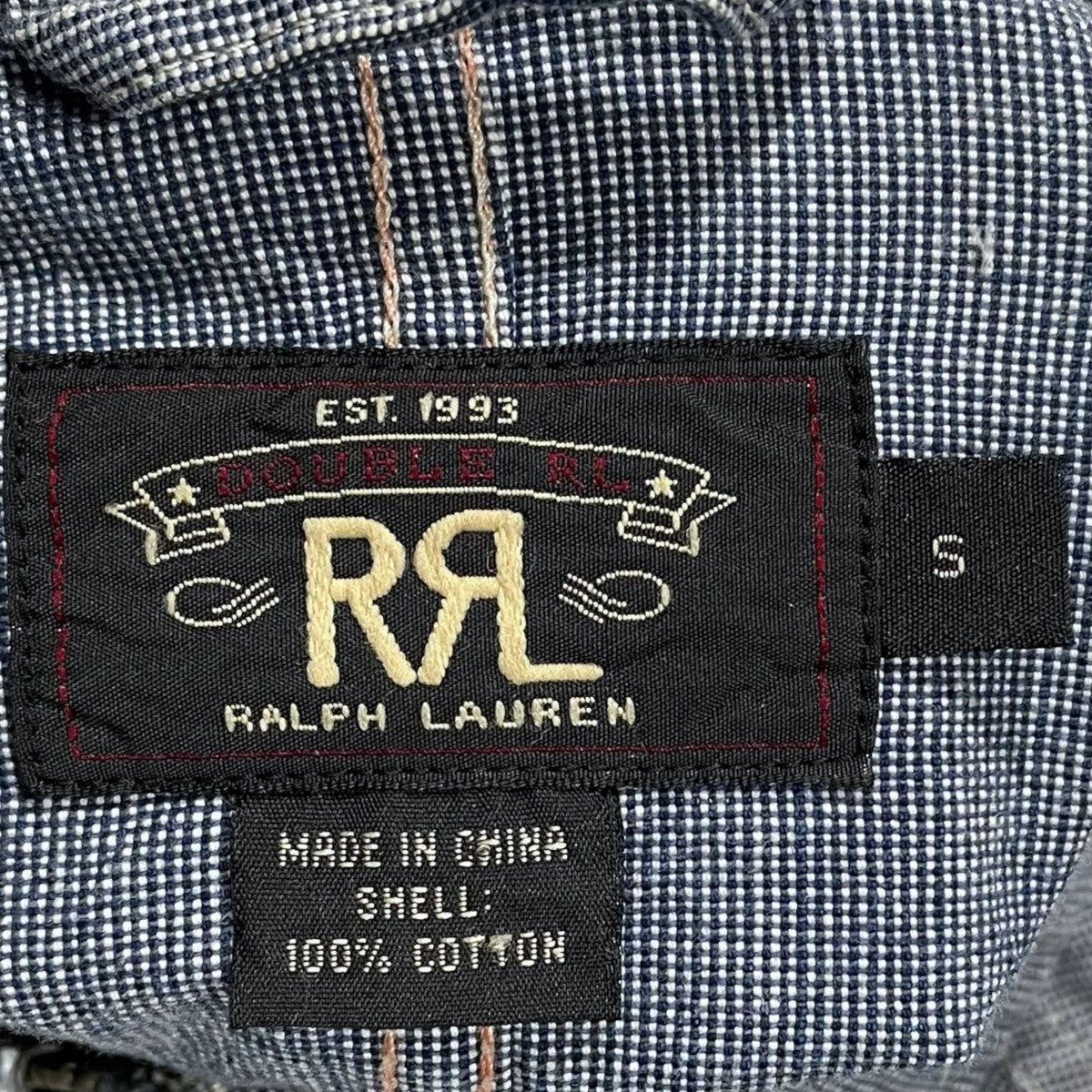 チェック柄ジップアップジャケット Indigo Pin-Check Work Jacket インディゴ ピンチェック ワークジャケット