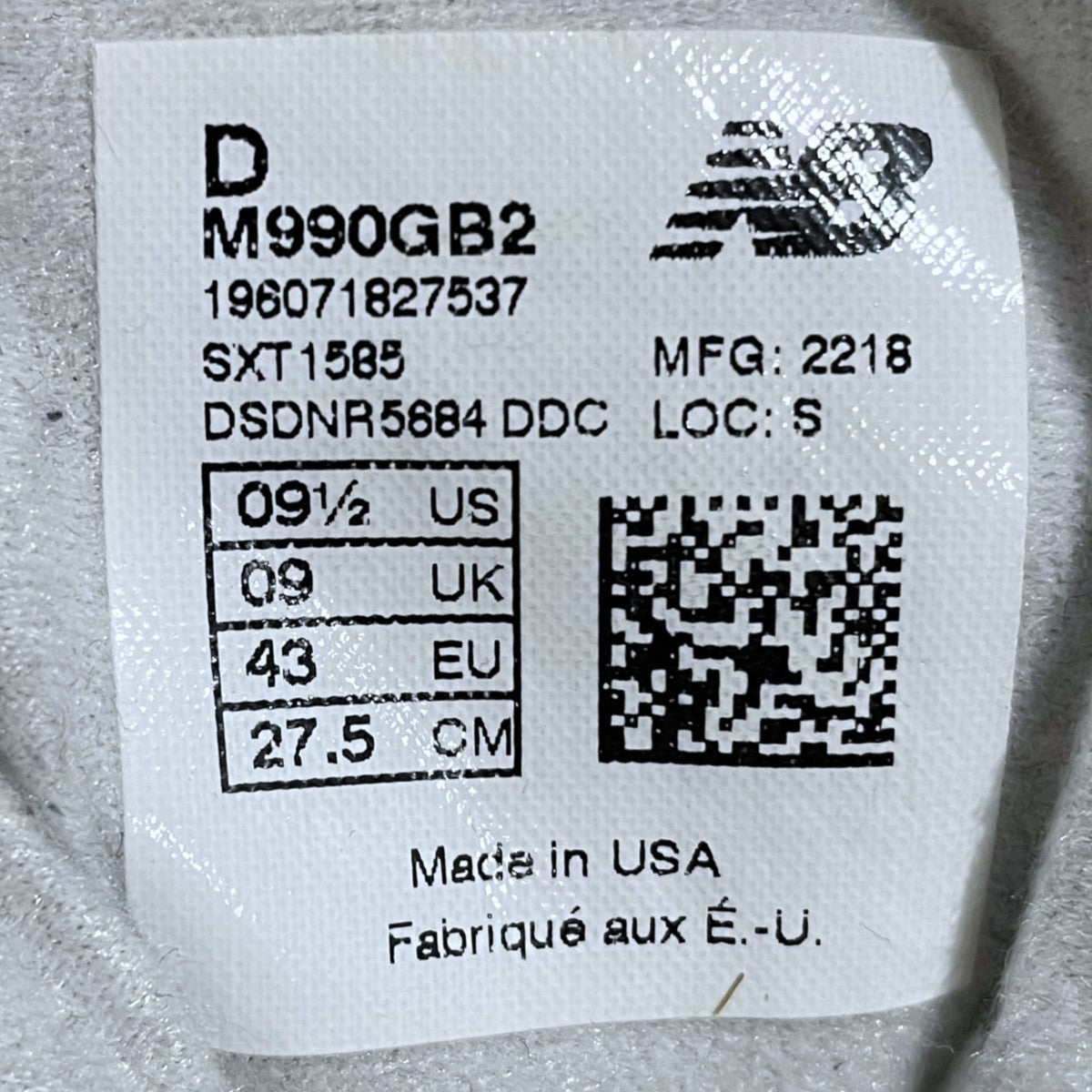 スニーカー M990GB2 MADE IN USA