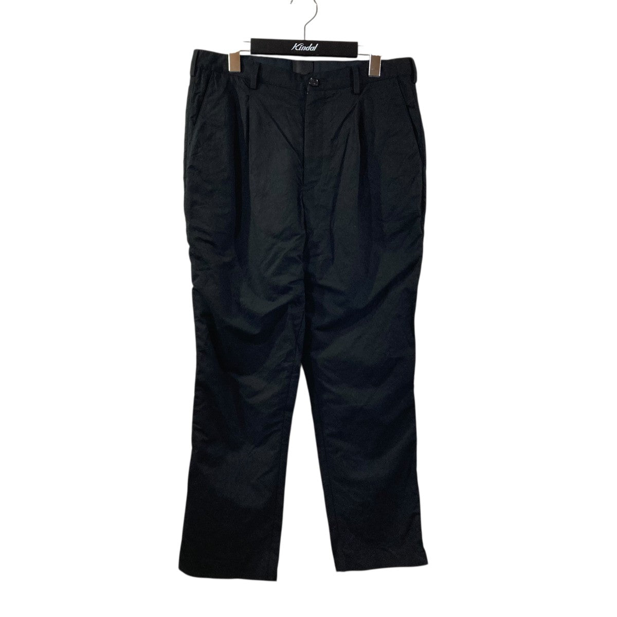 山内 リネン ブラック パンツ 山内(ヤマウチ) 有松塩縮加工リネン ワンタックスリムパンツ 20s62-B