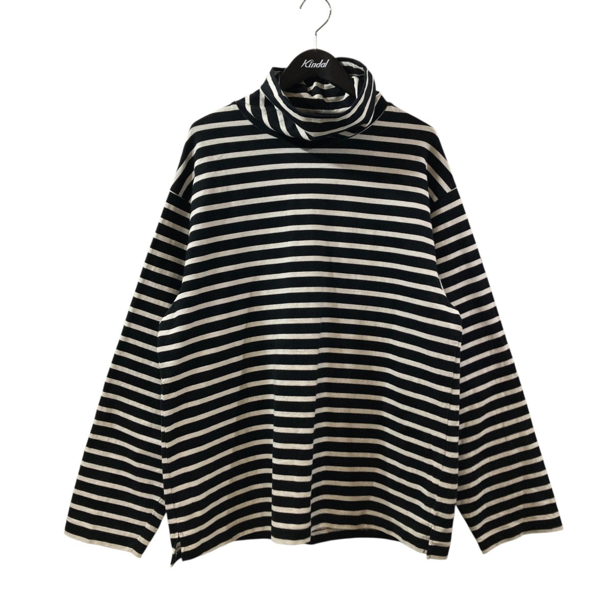 OUTIL ウティル TORICOT IBOS タートル　ブラック OUTIL(ウティ) TRICOT IBOSボーダータートルネックカットソー ブラック