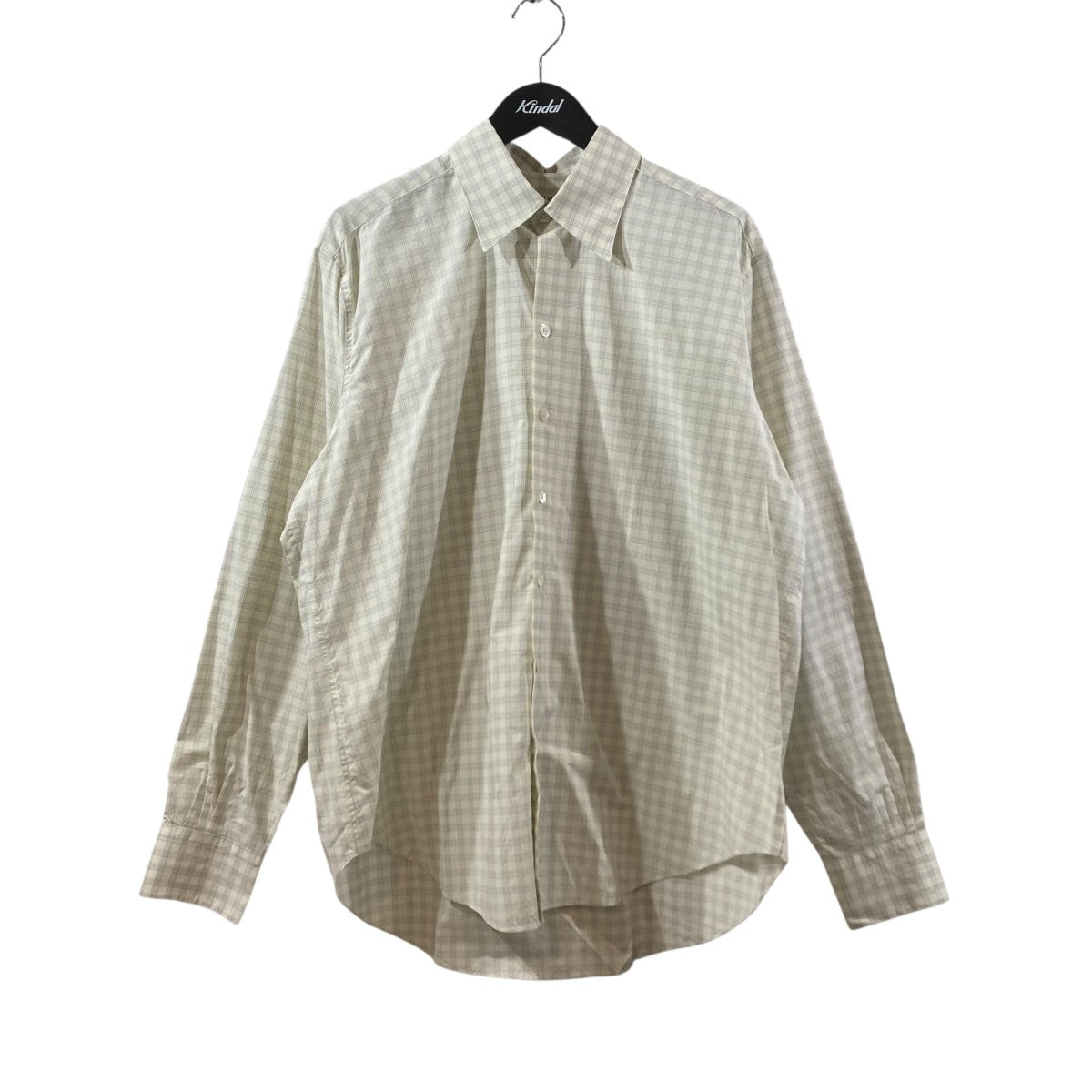 CAMISAS MANOLO(カミサスマノロ) チェックシャツ グレー×アイボリー