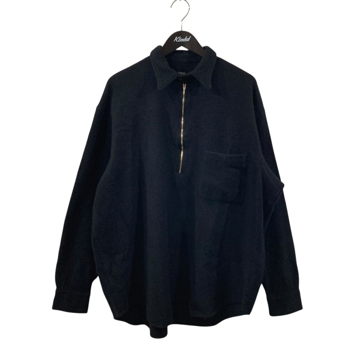 縮絨ウールハーフジップニットシャツ Y03-02010