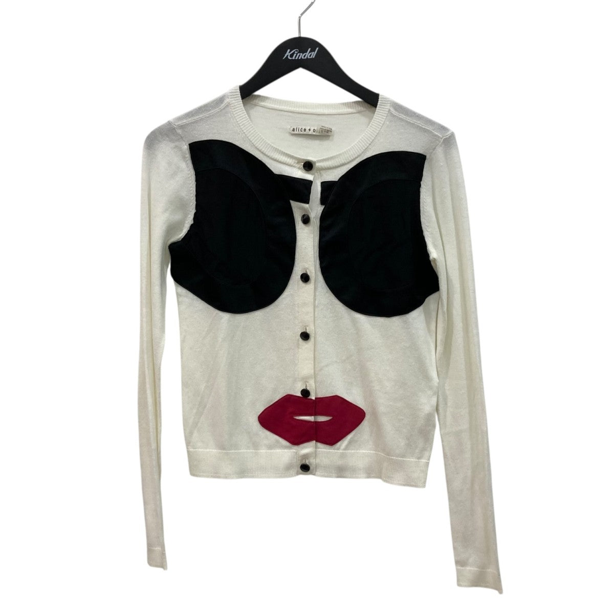 alice+olivia(アリスアンドオリヴィア) リップカーディガン ホワイト