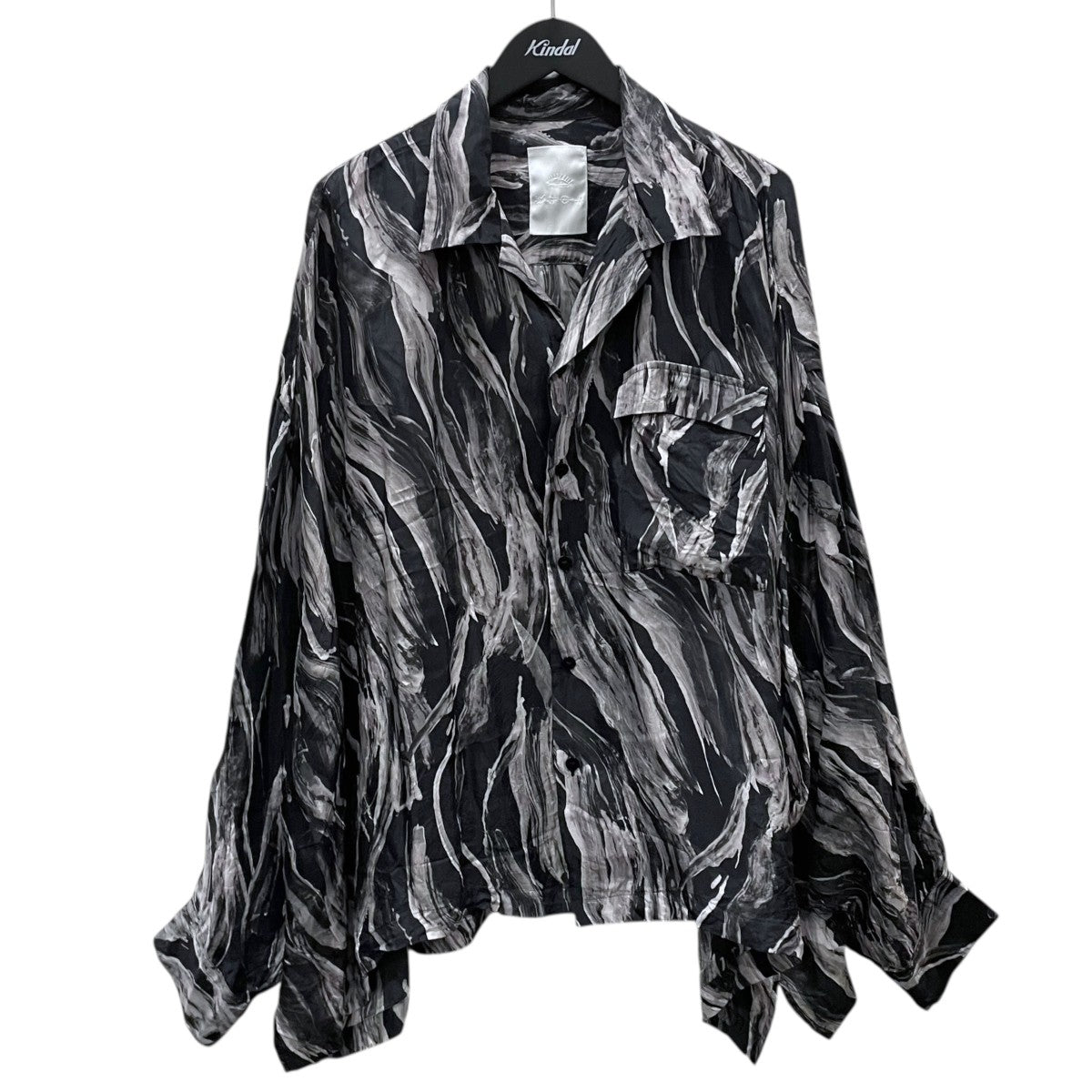 24SS 長袖シャツ BRUSH PRINT O/C SHIRT LONG SLEEVE ブラッシュプリン オープンカラーシャツ ロングスリーブ WH-2401-T09