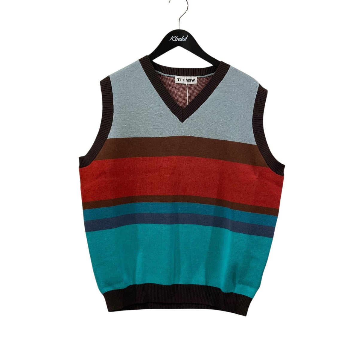 TTT MSW(ティーモダンストリートウエア) Border Knit Vestニットベスト 