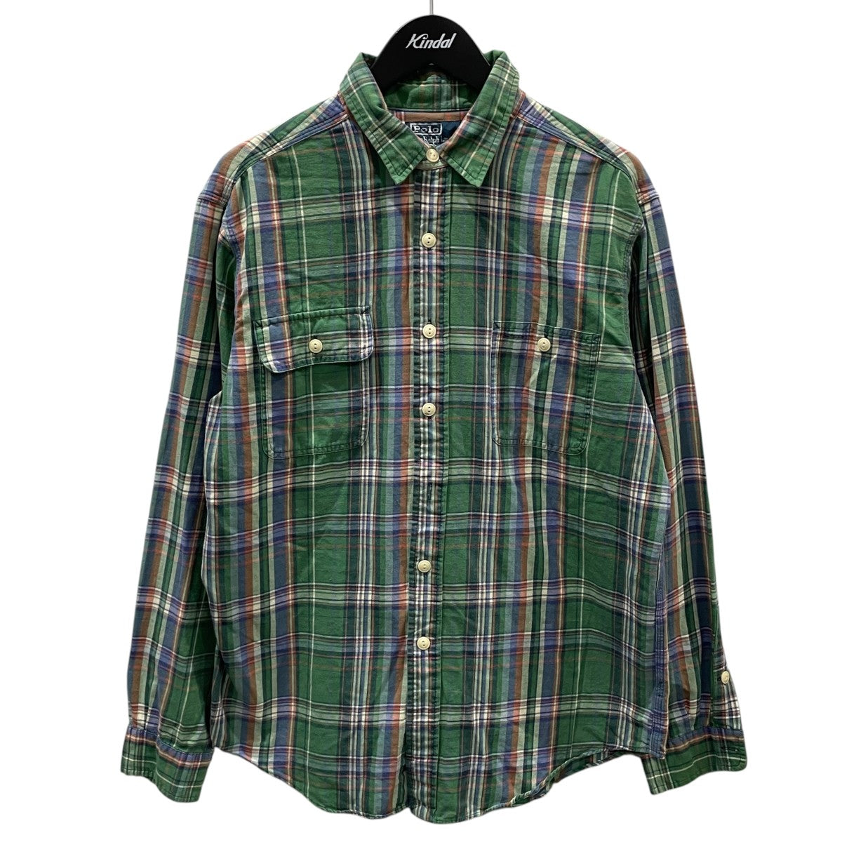 90s チンストラップチェック柄シャツ