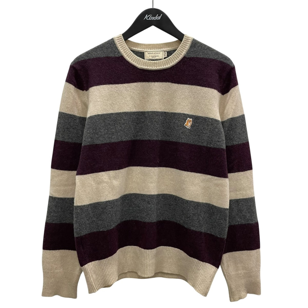 MAISON KITSUNE(メゾンキツネ) ボーダーニットFW14-MK-016-PU FW14-MK