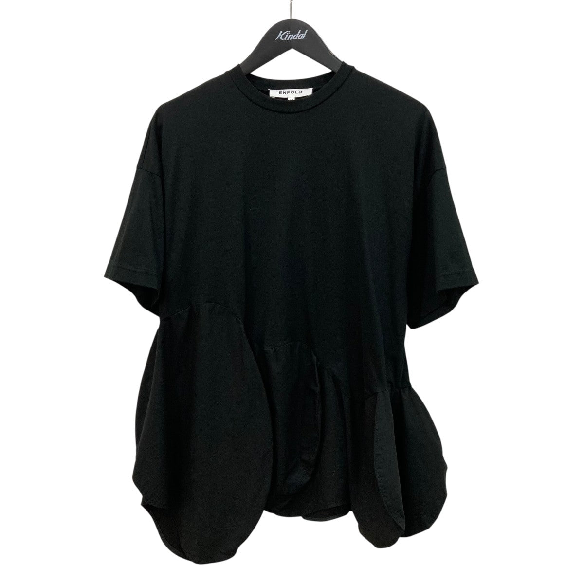 ENFOLD エンフォルド ブラック 半袖 トップス 38 ENFOLD(エンフォルド) 半袖Tシャツ300GS5802480 300GS5802480 ブラック