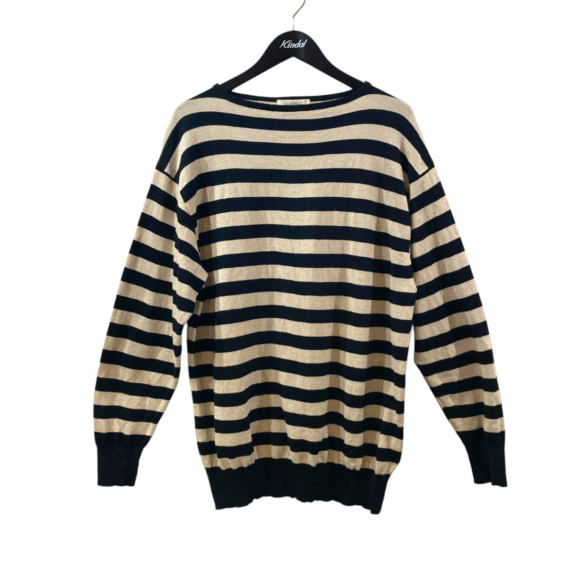 Linen Bamboo Boat-Neck Knit Jumperボーダーボーダーニット02261-0028