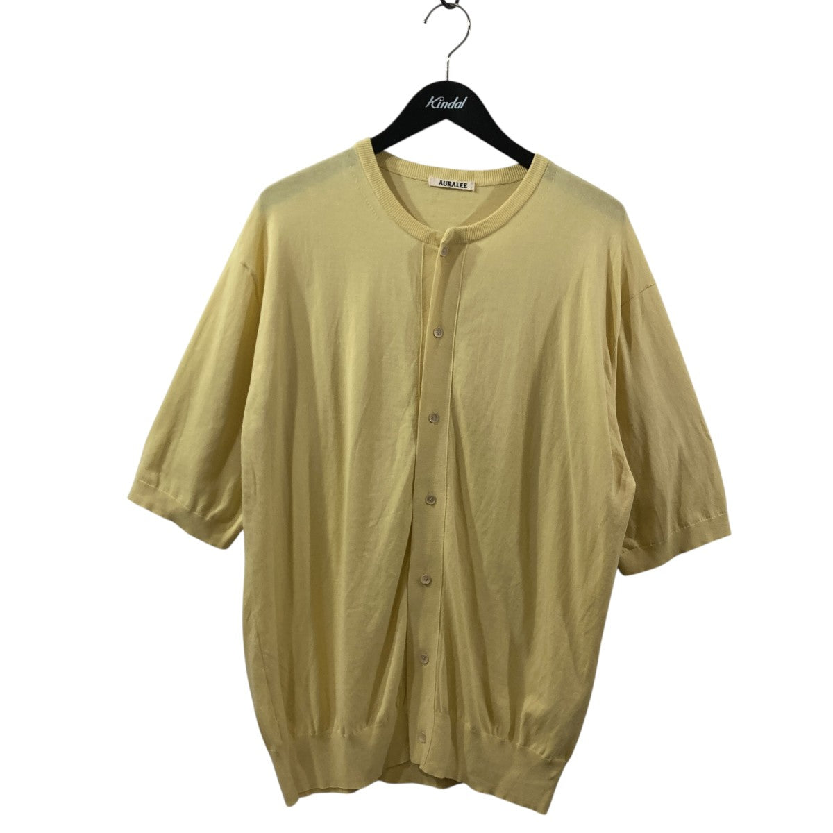 AURALEE(オーラリー) HIGH GAUGE KNIT HALF SLEEVED CARDIGAN薄手