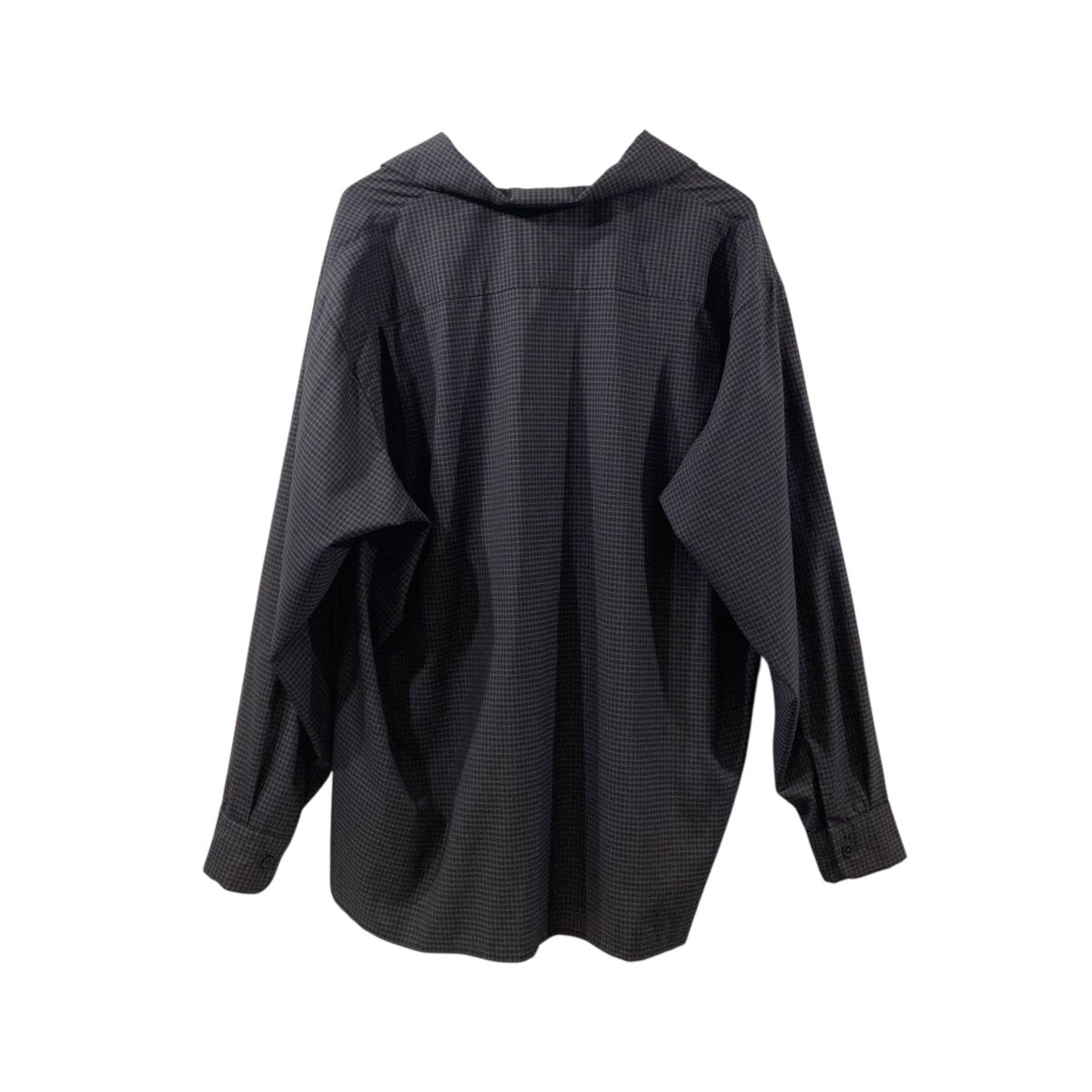 26SSSummer Wool Open Collar Shirtチェック長袖シャツKS26SSH01