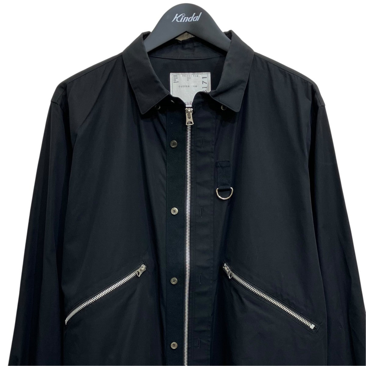 Thomas Mason Cotton Poplin L Sジップアップシャツ23-03171M
