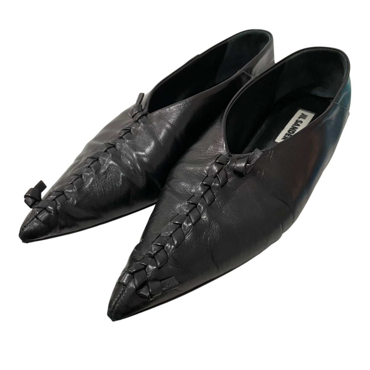 【SALE中！】JILL SANDER フラットシューズ 37サイズ JIL SANDER(ジルサンダー) SCARPA BALLERINAフラットシューズ ブラック