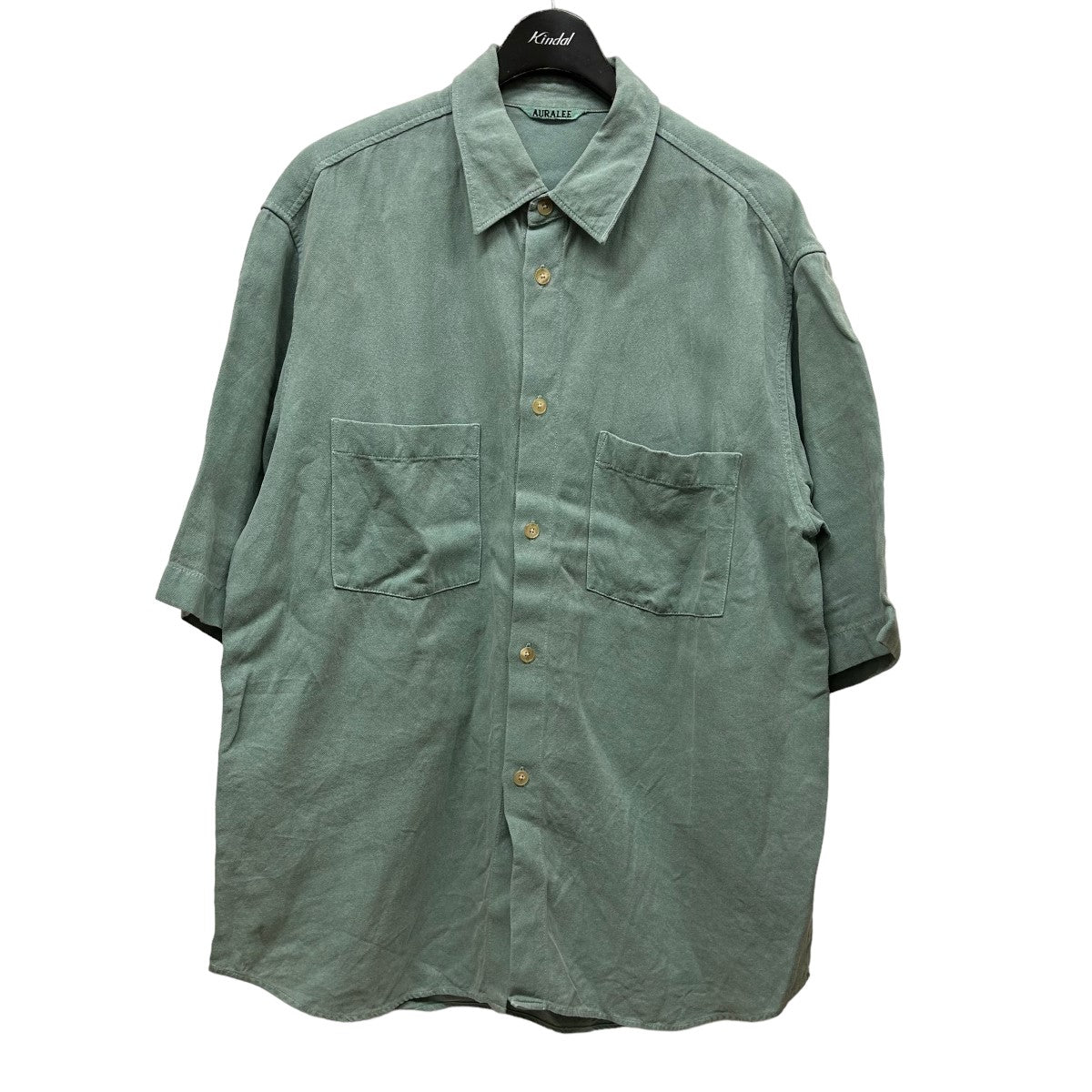 AURALEE(オーラリー) 22SSWASHI DUCK CANVAS HALF SLEEVED SHIRTS無地半袖シャツA22SS02WD  A22SS02WD ライトグリーン サイズ L｜【公式】カインドオルオンライン ブランド古着・中古通販【kindal】