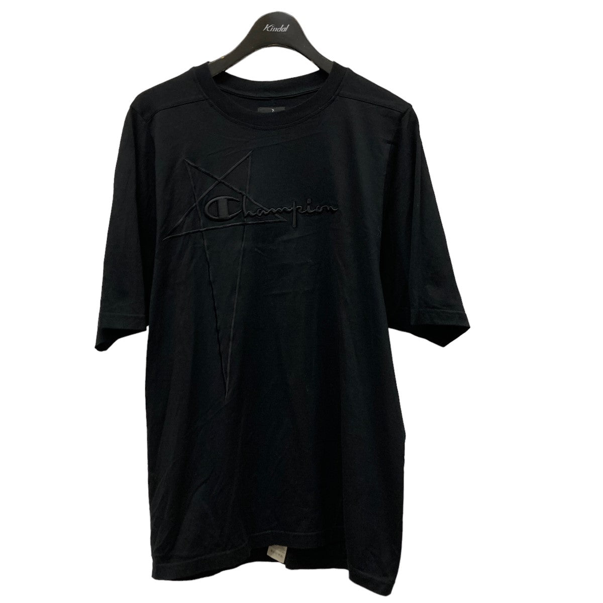 RICK OWENS×Champion 21SSフロント刺しゅうジャンボTシャツCM21S0010-216762 CM21S0010-216762  ブラック サイズ S｜【公式】カインドオルオンライン ブランド古着・中古通販【kindal】