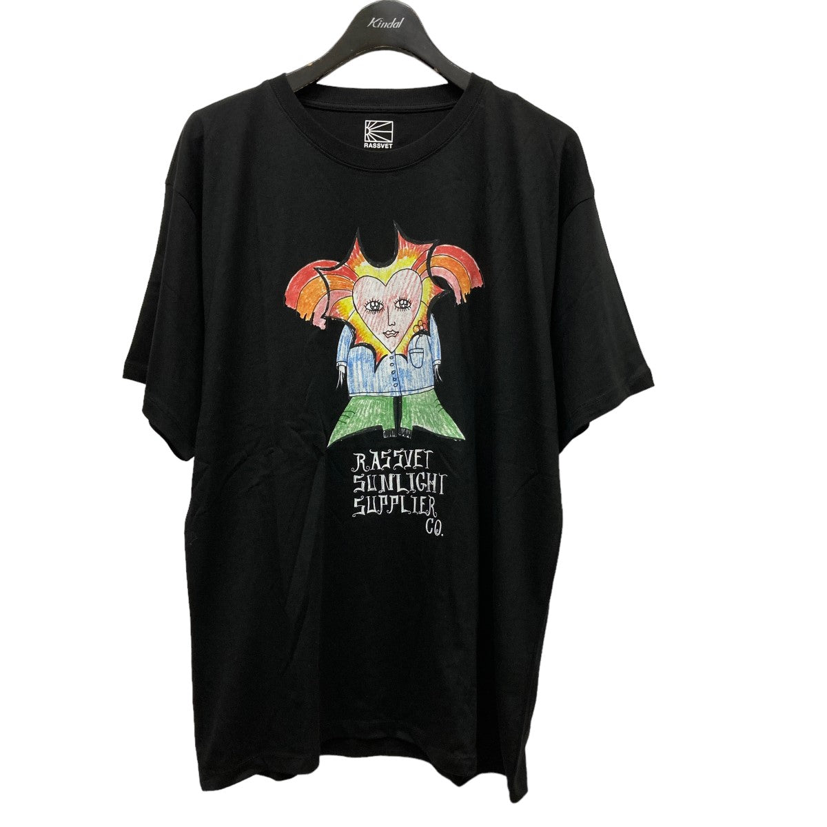 RASSVET(ラスベート) SUNLIGHT SUPPLIER T-SHIRTプリントTシャツ ブラック サイズ L｜【公式】カインドオルオンライン  ブランド古着・中古通販【kindal】