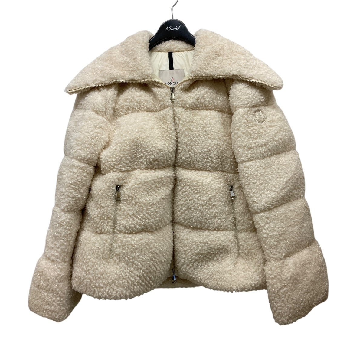 MONCLER(モンクレール) 22AWBARBOT GIUBBOTTOラメボアダウンジャケットH20931A00014 H20931A00014  アイボリー サイズ 1｜【公式】カインドオルオンライン ブランド古着・中古通販【kindal】