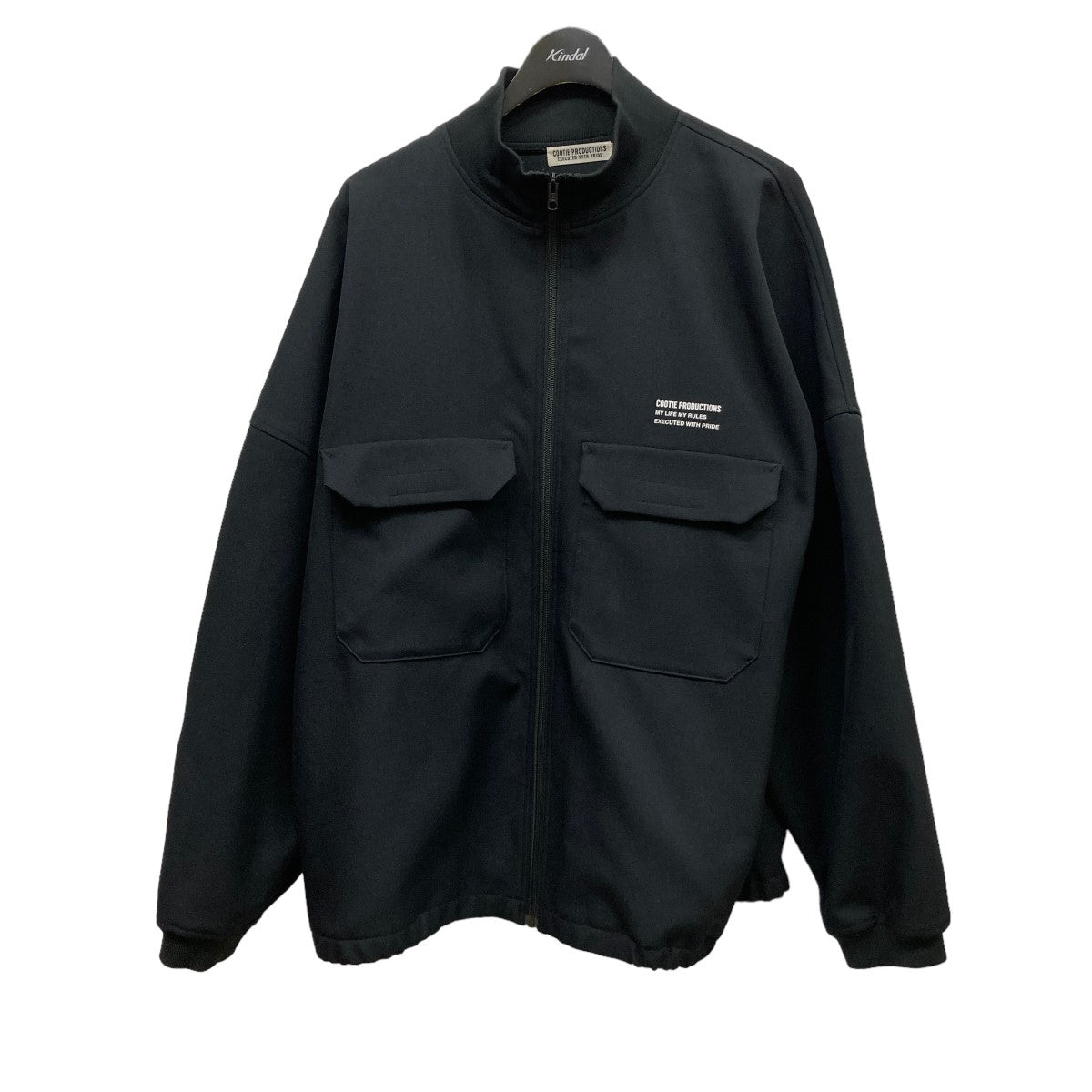 COOTIE PRODUCTIONS(クーティープロダクションズ) 22SS 「Poyester Twill Track Jacket]  ２ポケットジップアップパーカー ブラック サイズ L｜【公式】カインドオルオンライン ブランド古着・中古通販【kindal】