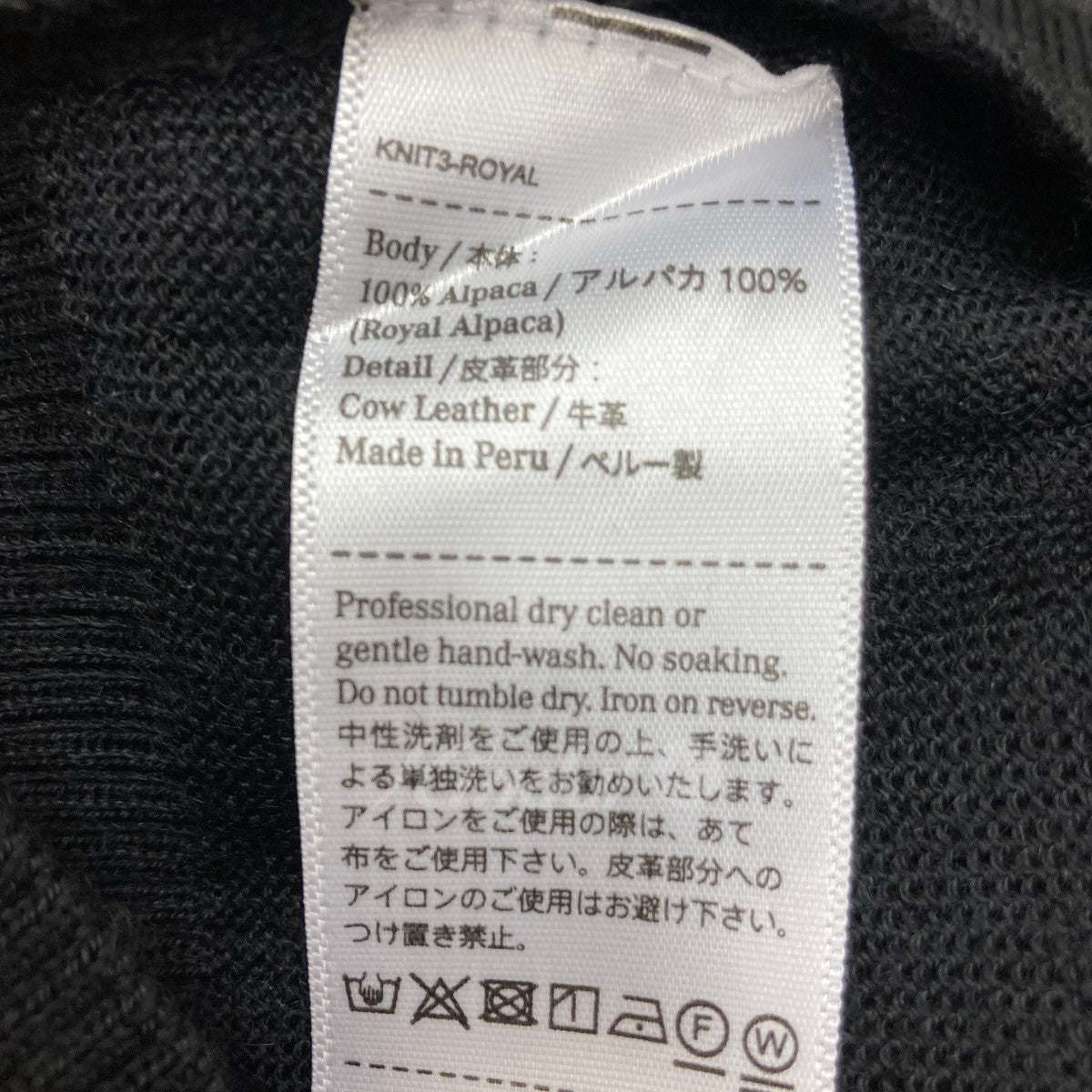 アルパカクルーネックニット KNIT3-ROYAL