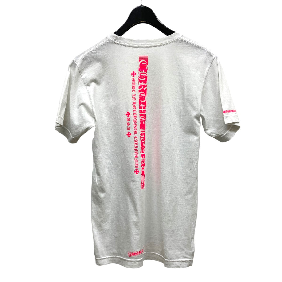 CHROME HEARTS(クロムハーツ) NEON PINK STRIPE LOGO TEE2212-304-0788 2212-304-0788  ホワイト サイズ S｜【公式】カインドオルオンライン ブランド古着・中古通販【kindal】