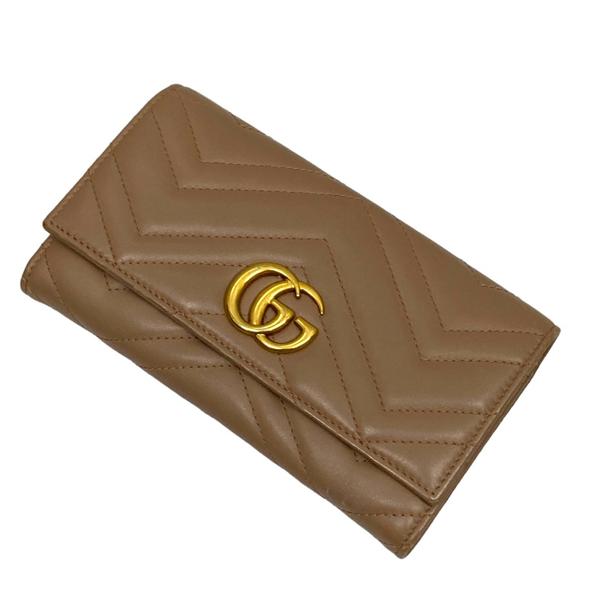 GUCCI(グッチ) コンチネンタルウォレット GGマーモント長財布443436 443436 - ピンクグレー サイズ ONE  SIZE｜【公式】カインドオルオンライン ブランド古着・中古通販【kindal】