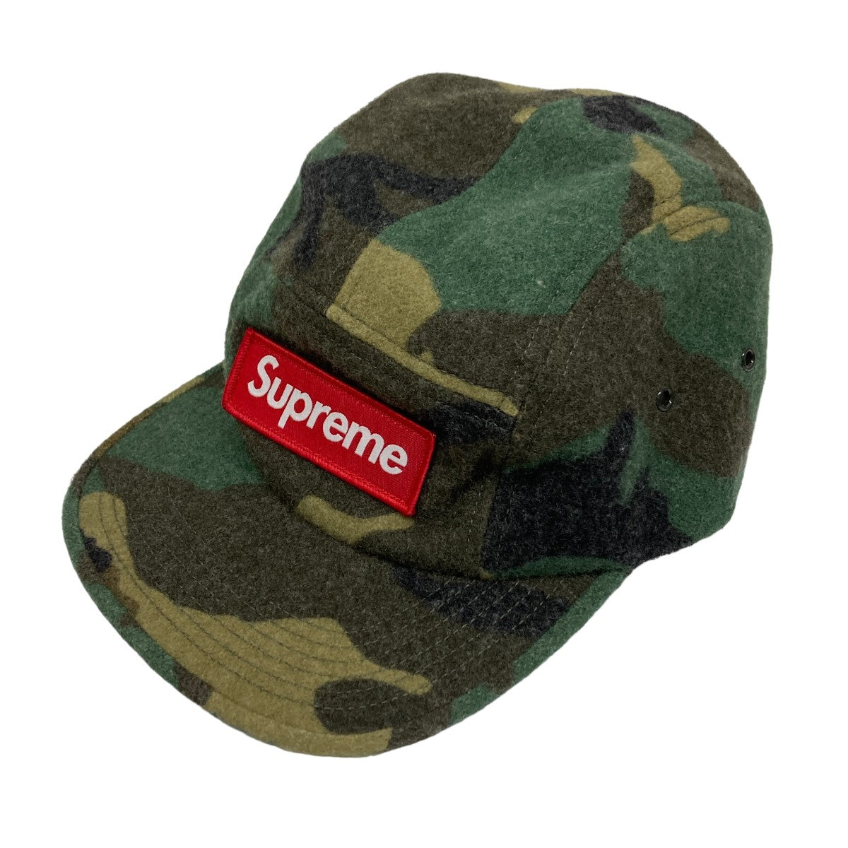 Supreme(シュプリーム) Camo Wool Camp Cap迷彩フリースボックスロゴキャップ グリーン サイズ ONE  SIZE｜【公式】カインドオルオンライン ブランド古着・中古通販【kindal】