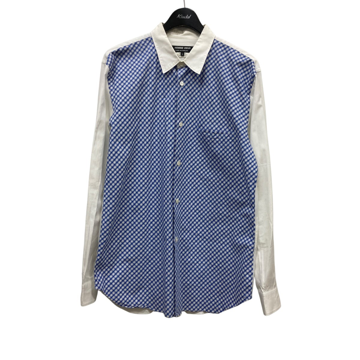 COMME des GARCONS HOMME DEUX チェック切替シャツDO-B055 古着・中古-1枚目のアイテム画像