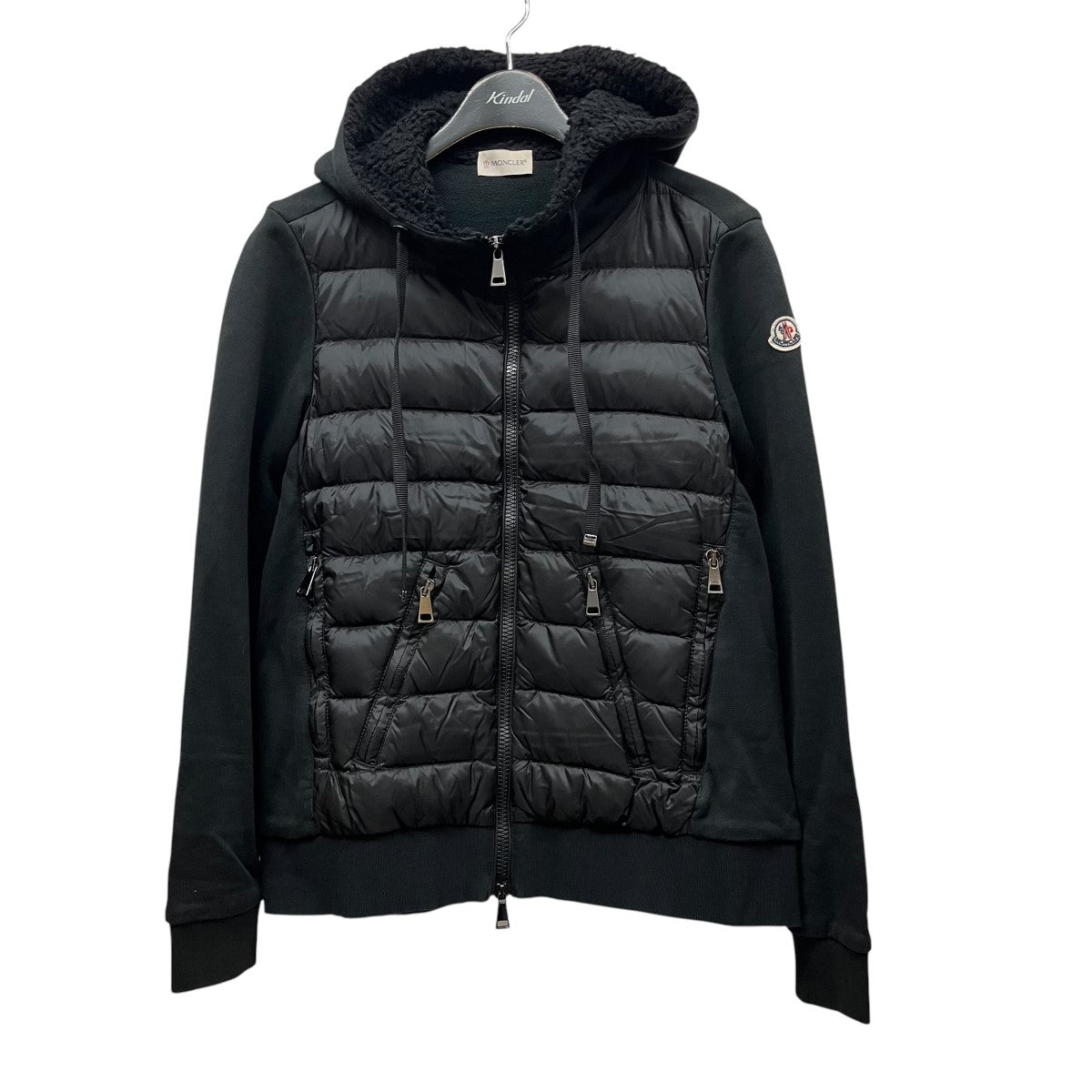 MONCLER(モンクレール) MAGLIA CARDIGANダウン切替ジップパーカーC20938499300 C20938499300 ブラック  サイズ XS｜【公式】カインドオルオンライン ブランド古着・中古通販【kindal】