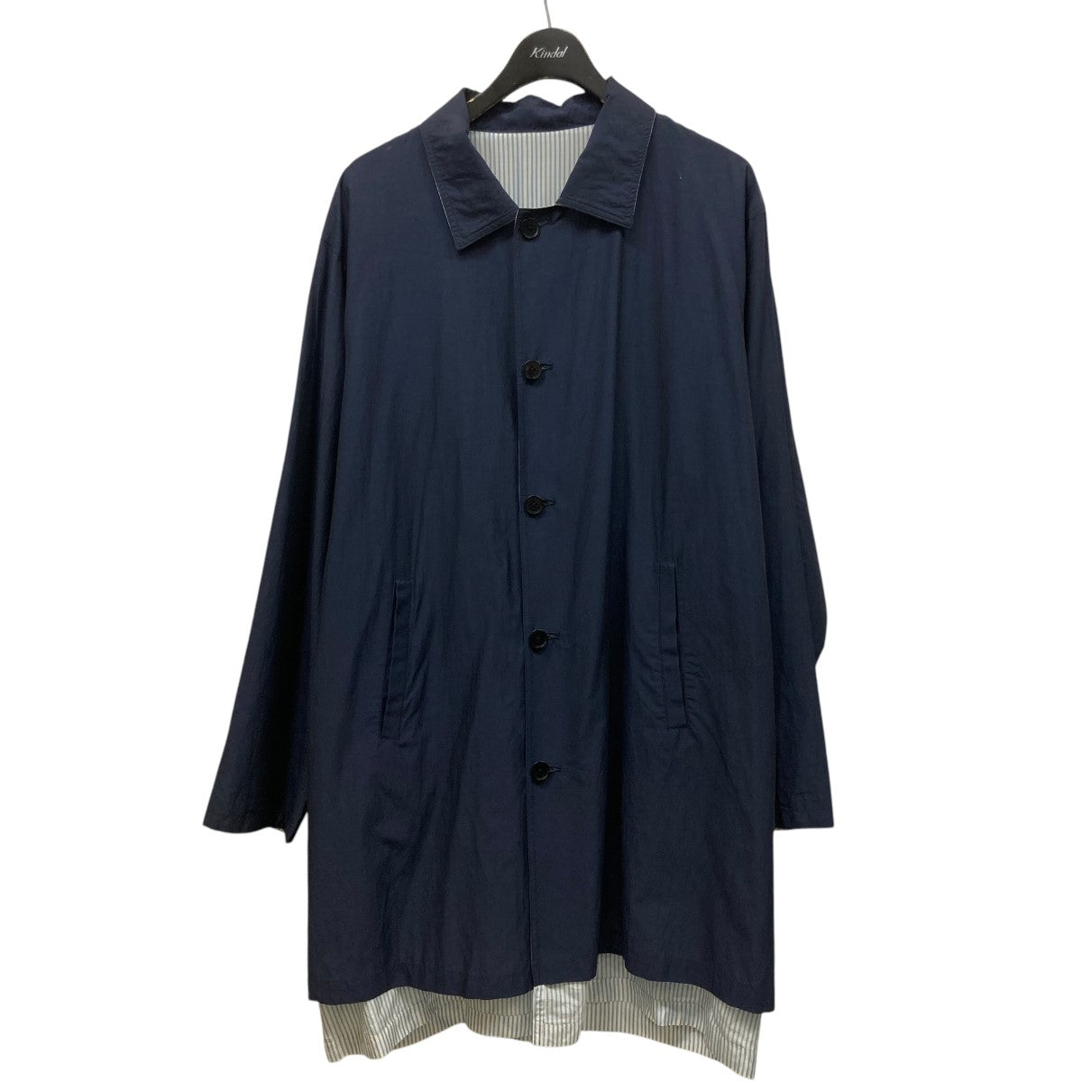 08sircus ストライプリバーシブルステンカラーコートS19SM-CO03 古着・中古-3枚目のアイテム画像