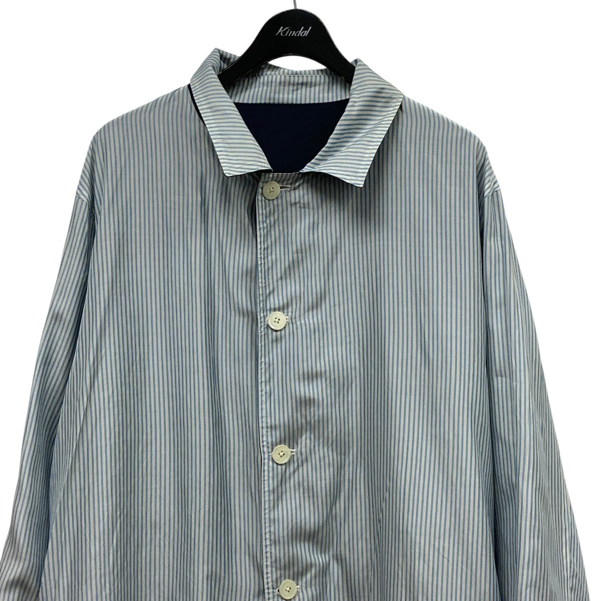 08sircus ストライプリバーシブルステンカラーコートS19SM-CO03 古着・中古-5枚目のアイテム画像