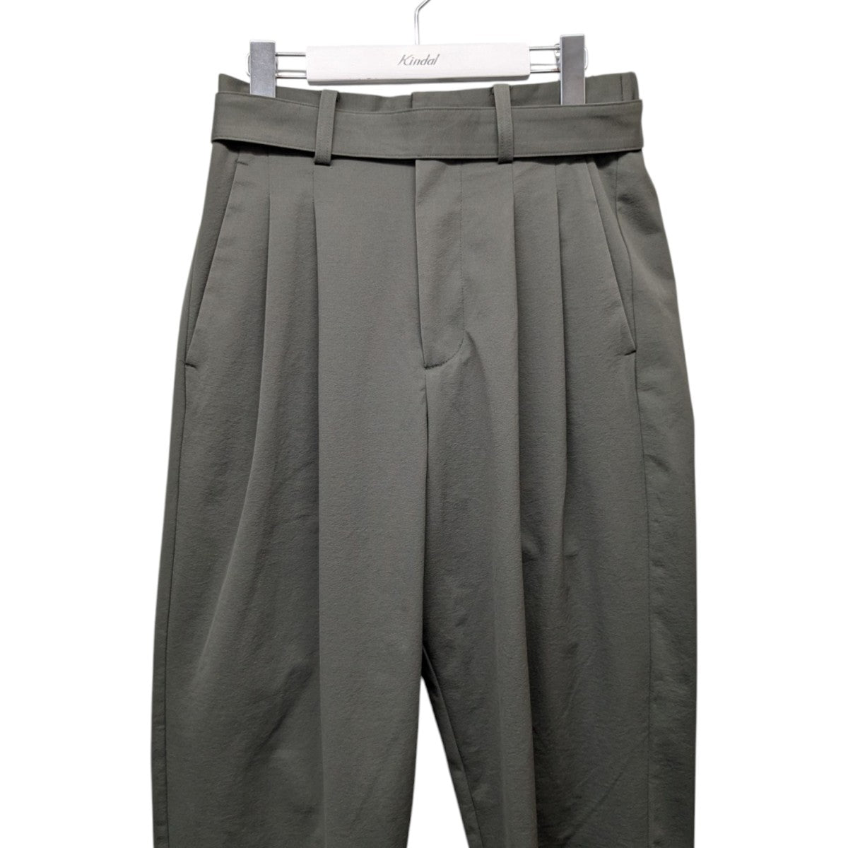 別注 PE HIGH GAUGE JERSEY BELTED TAPERED TROUSERSイージータックベルテッドスラックスAP41-090