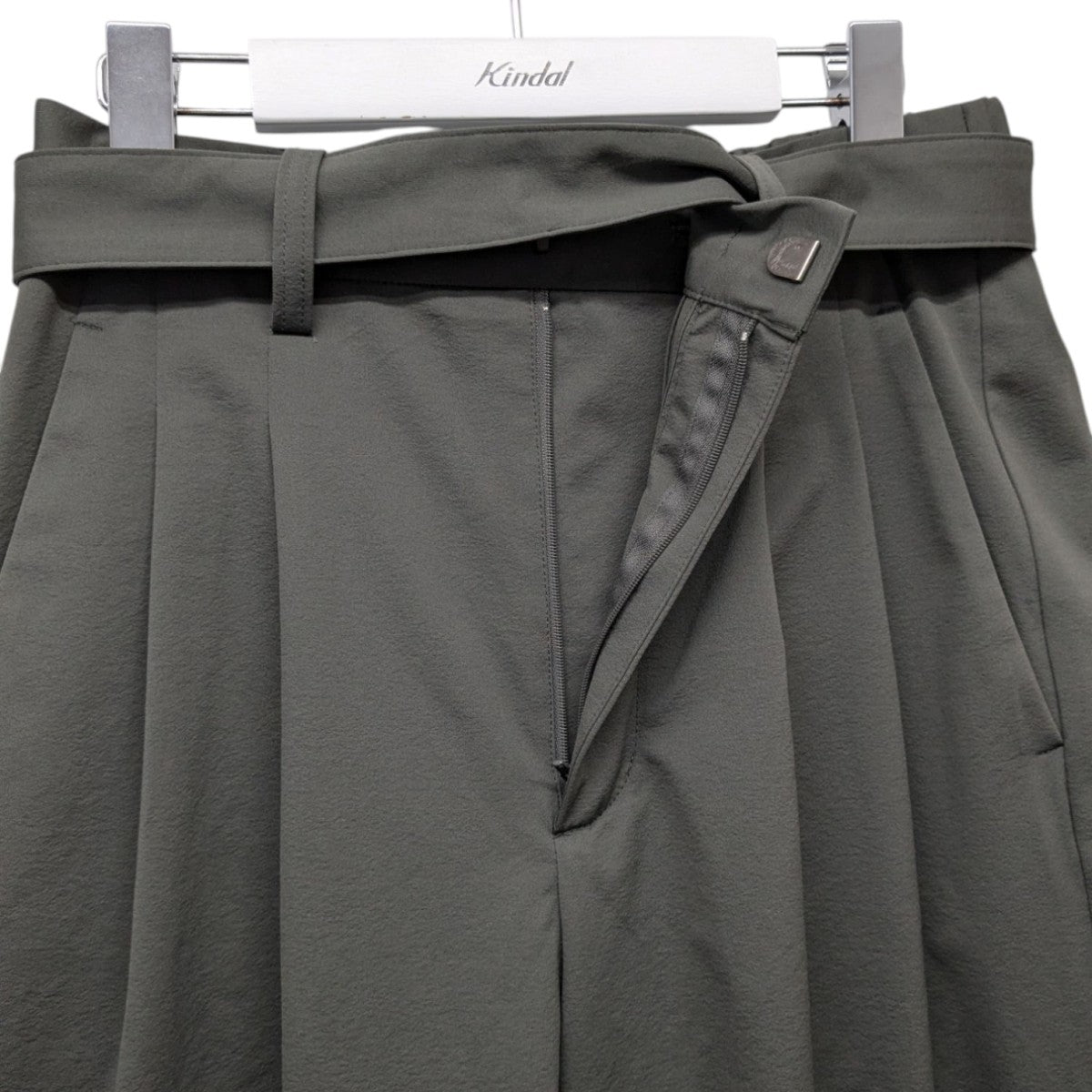 別注 PE HIGH GAUGE JERSEY BELTED TAPERED TROUSERSイージータックベルテッドスラックスAP41-090