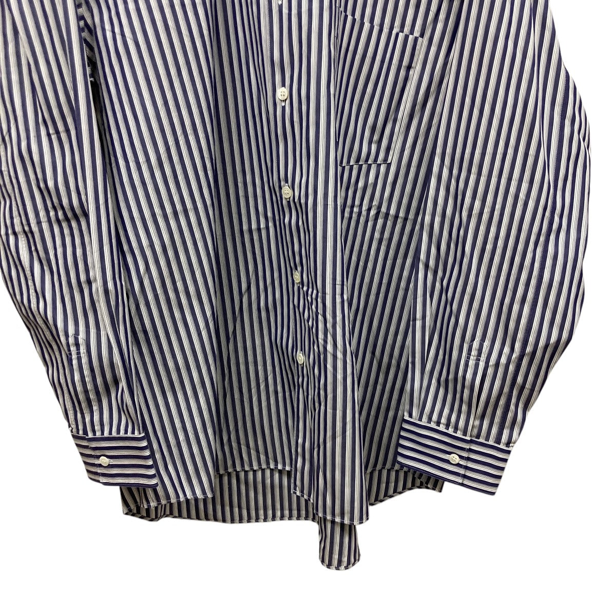 COMME des GARCONS SHIRT yarn dyed cotton stripe poplin shape 1コットンポプリンストライプレギュラーカラーシャツFZ-B220 古着・中古-4枚目のアイテム画像