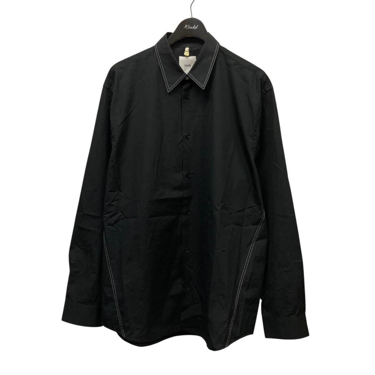 OAMC 22AWRay Shirt Wool Raisinステッチデザインシャツ22A28OAU48 古着・中古-1枚目のアイテム画像