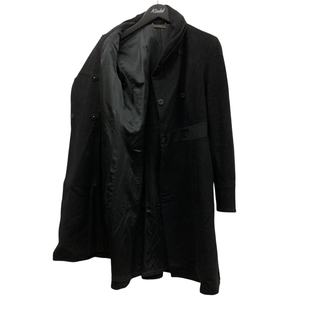 DIANE VON FURSTENBERG ウールカシミヤフロントフリルコート 古着・中古-3枚目のアイテム画像