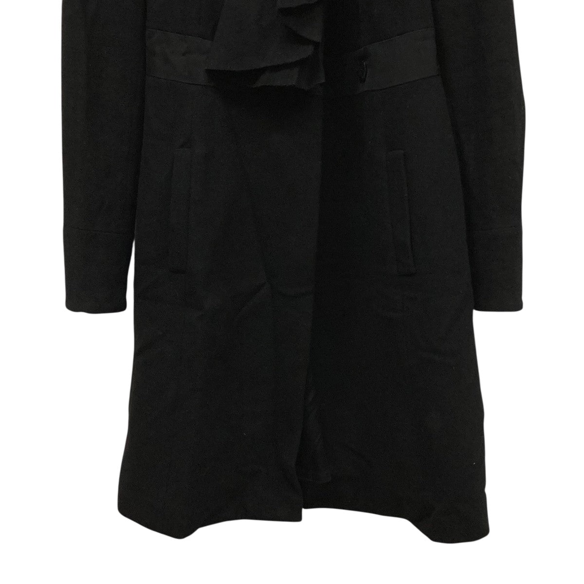 DIANE VON FURSTENBERG ウールカシミヤフロントフリルコート 古着・中古-5枚目のアイテム画像