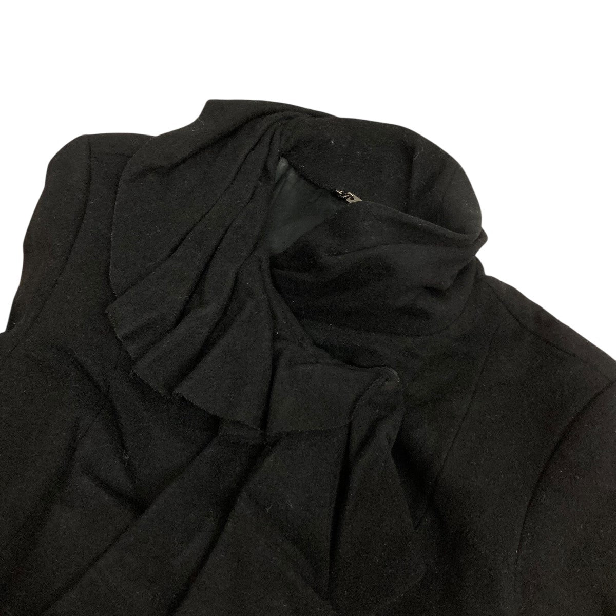 DIANE VON FURSTENBERG ウールカシミヤフロントフリルコート 古着・中古-8枚目のアイテム画像