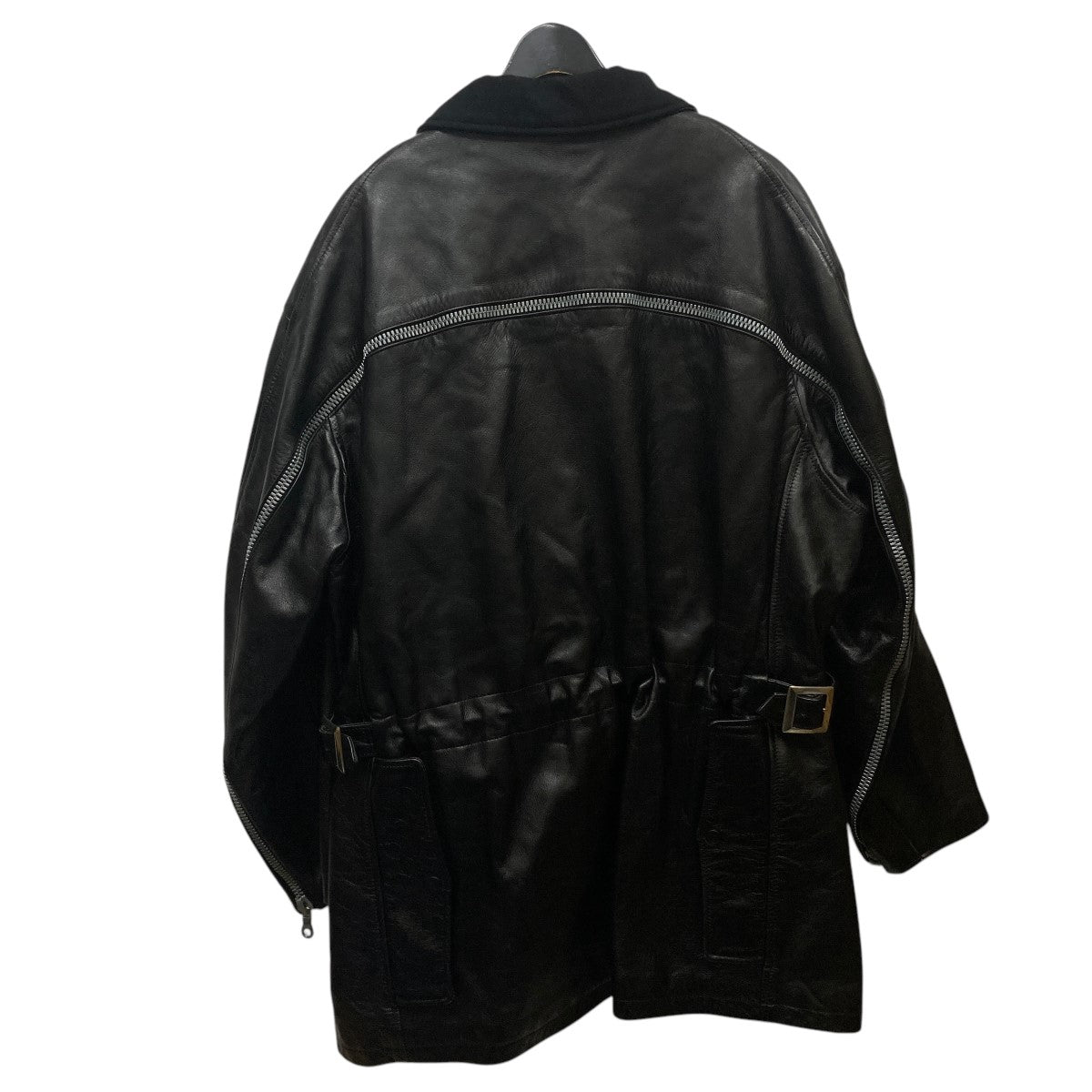 Yohji Yamamoto pour homme 古着・中古 ヨウジヤマモトプールオムの91AW 6.1 the men ジップデザインレザージャケットです。