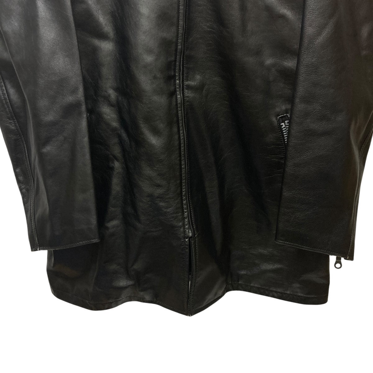 Yohji Yamamoto pour homme 古着・中古 ヨウジヤマモトプールオムの91AW 6.1 the men ジップデザインレザージャケットです。