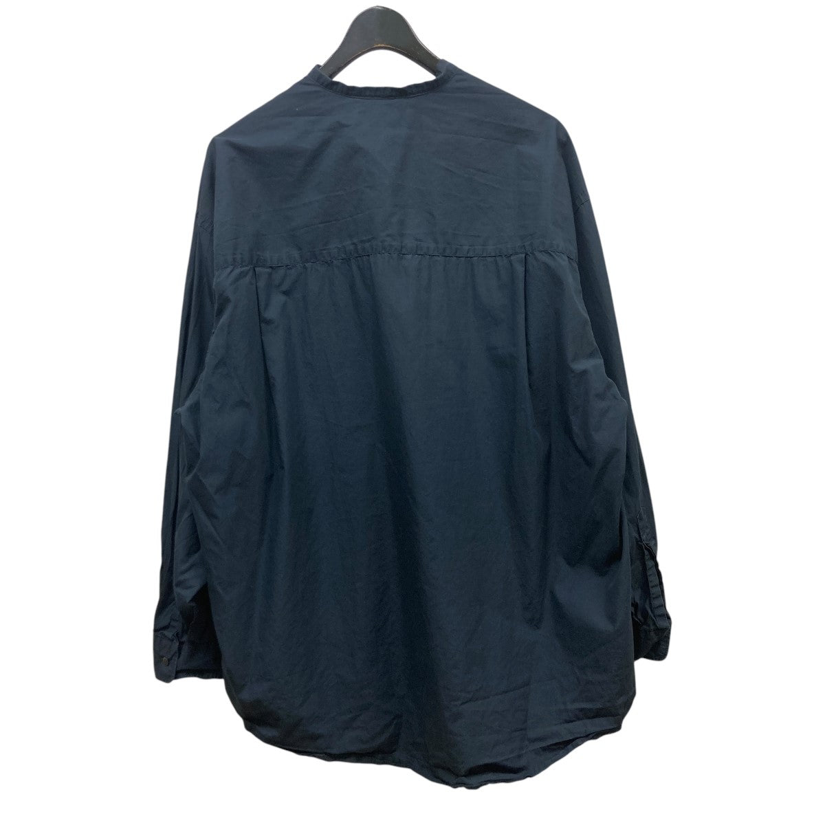 Graphpaper BROAD L S OVERSIZED BAND COLLAR SHIRTノーカラーシャツGM224-50032B 古着・中古-2枚目のアイテム画像