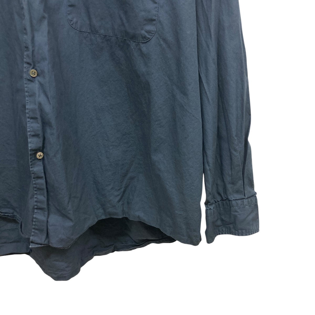 Graphpaper BROAD L S OVERSIZED BAND COLLAR SHIRTノーカラーシャツGM224-50032B 古着・中古-4枚目のアイテム画像