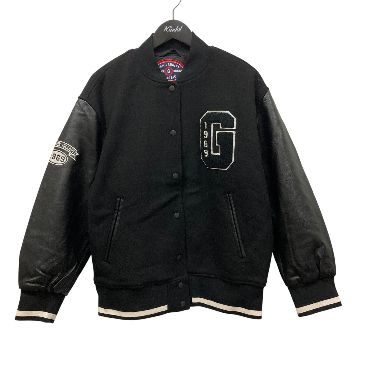 GAP(ギャップ) レザー切替スタジャン ブラック サイズ S｜【公式