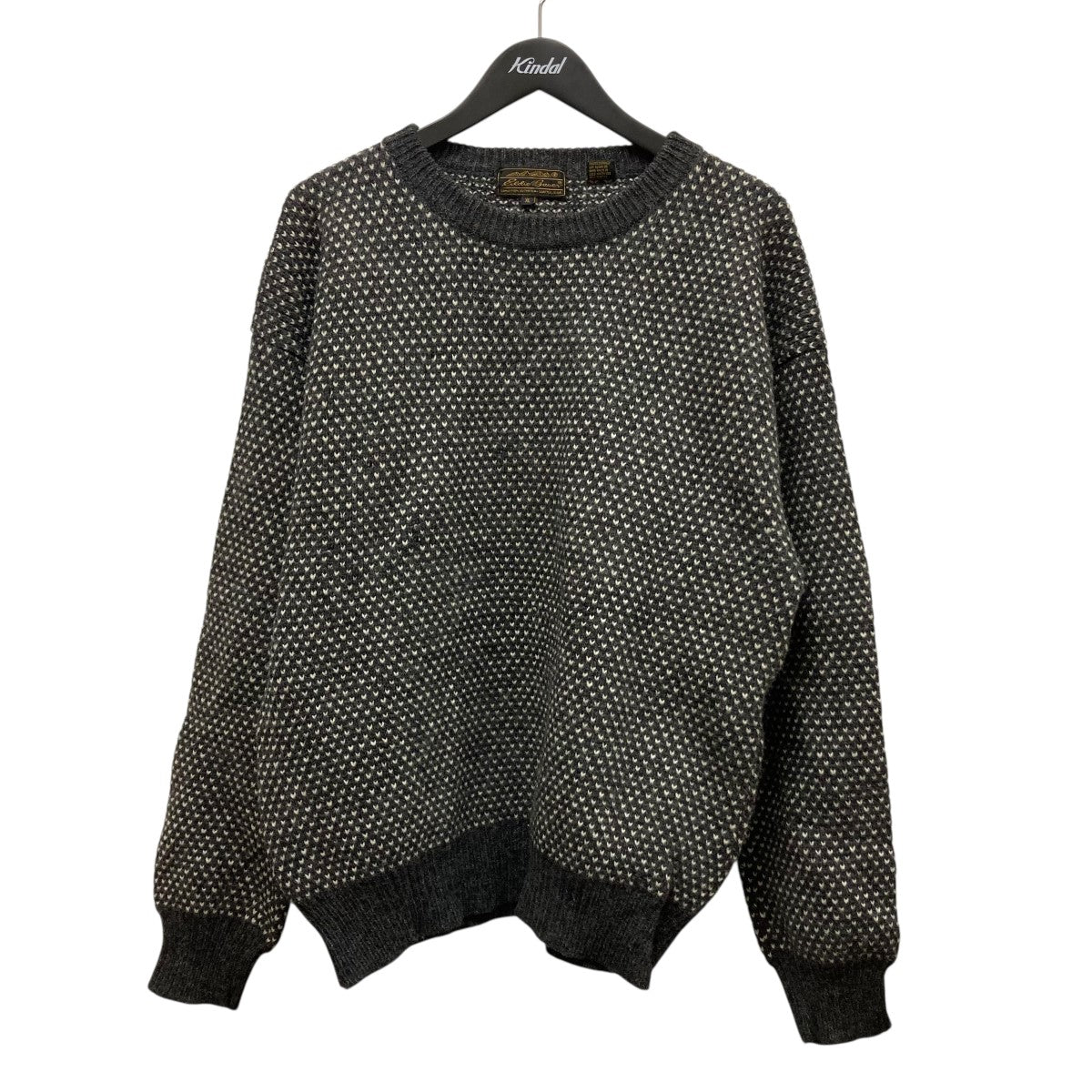 Eddie Bauer(エディーバウアー) 80sバーズアイニット グレー サイズ XL