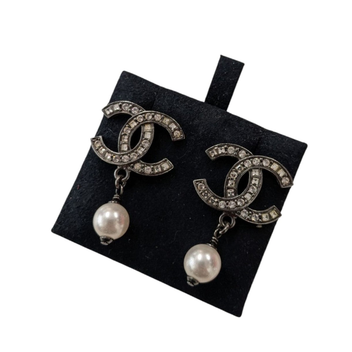 CHANEL(シャネル) ココマークパールピアス シルバー×ホワイト｜【公式  