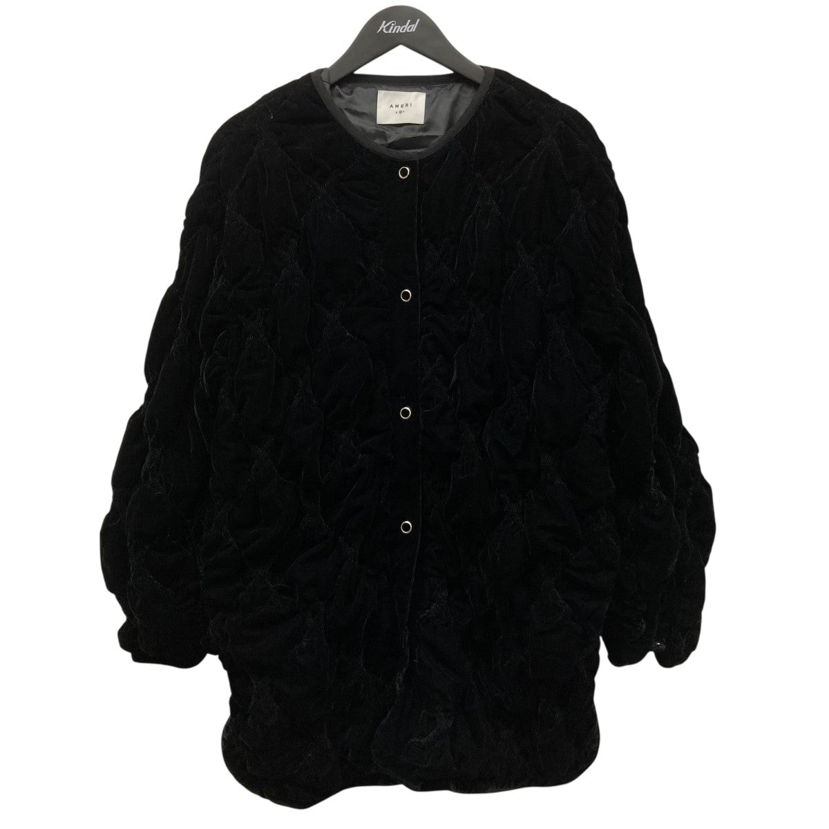 AMERI(アメリ) VELOUR QUILTING BLOUSONベロアキルティング