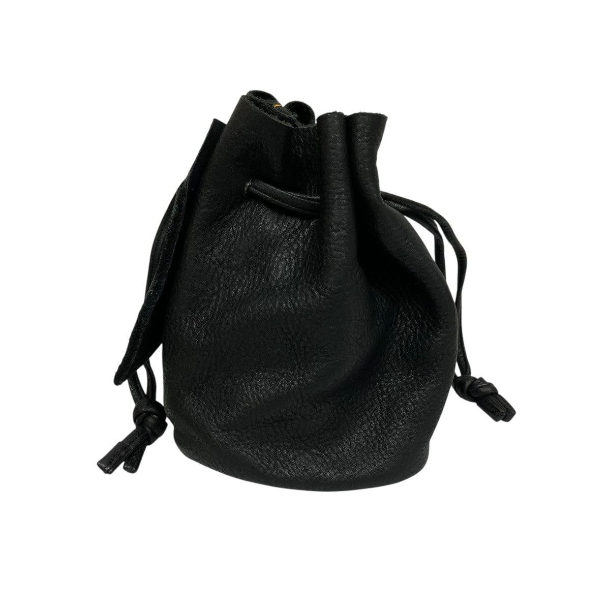 MYTHINKS レザー巾着バッグ MYTHINKS(マイシンクス) / 巾着バッグ/レザー/BLK | 中古品の