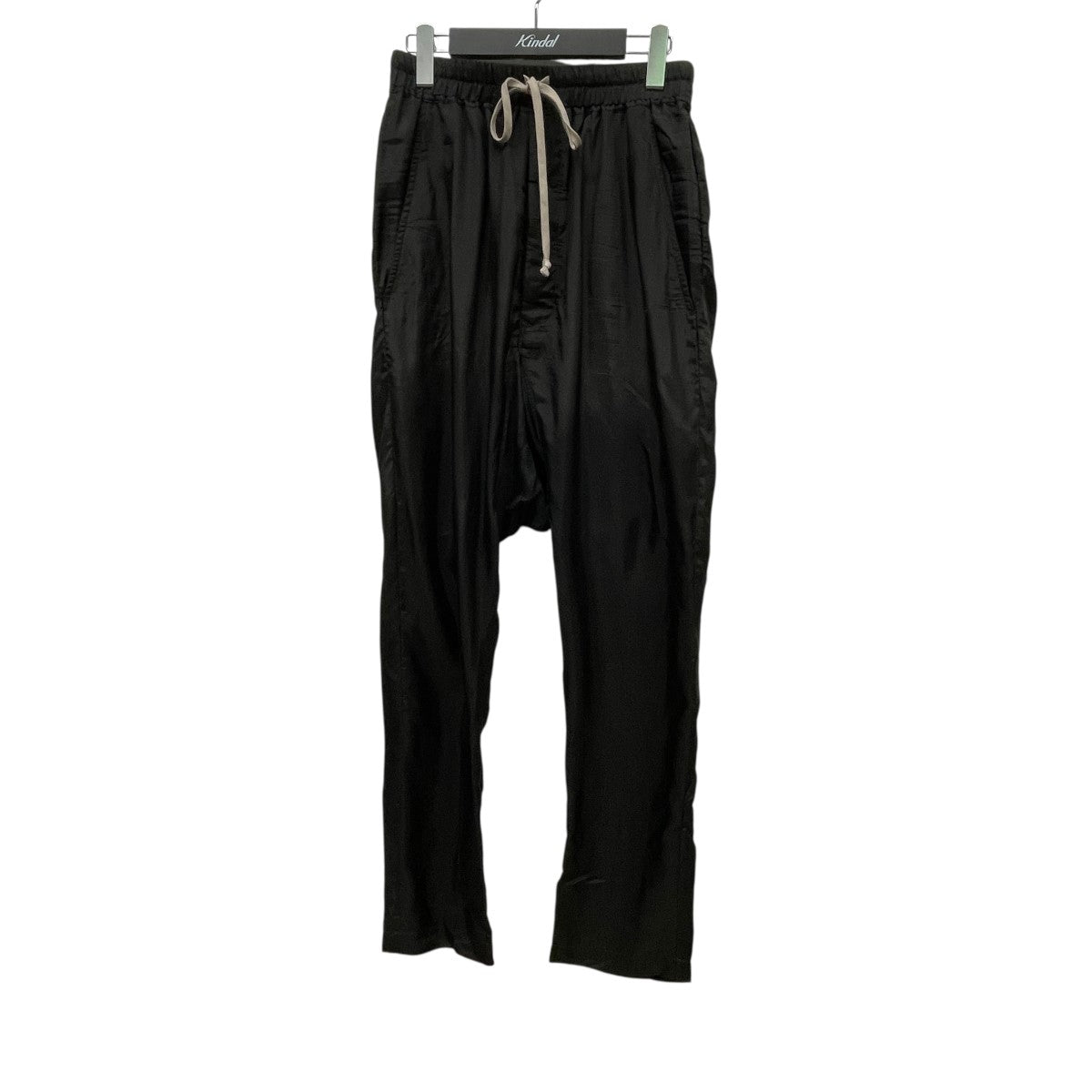 RICK OWENS 25SSDRAWSTRING LONG -J-ソローストリングサテンパンツRU01E5380-J 古着・中古-1枚目のアイテム画像