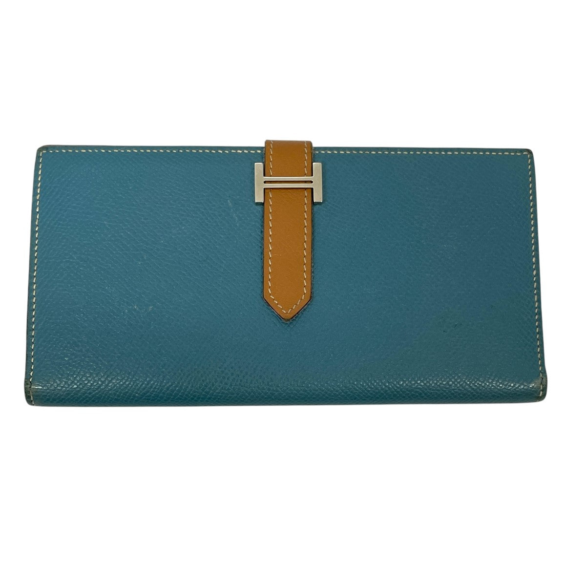 HERMES(エルメス) 2008年製ベアン スフレ 長財布 L刻印 スカイ