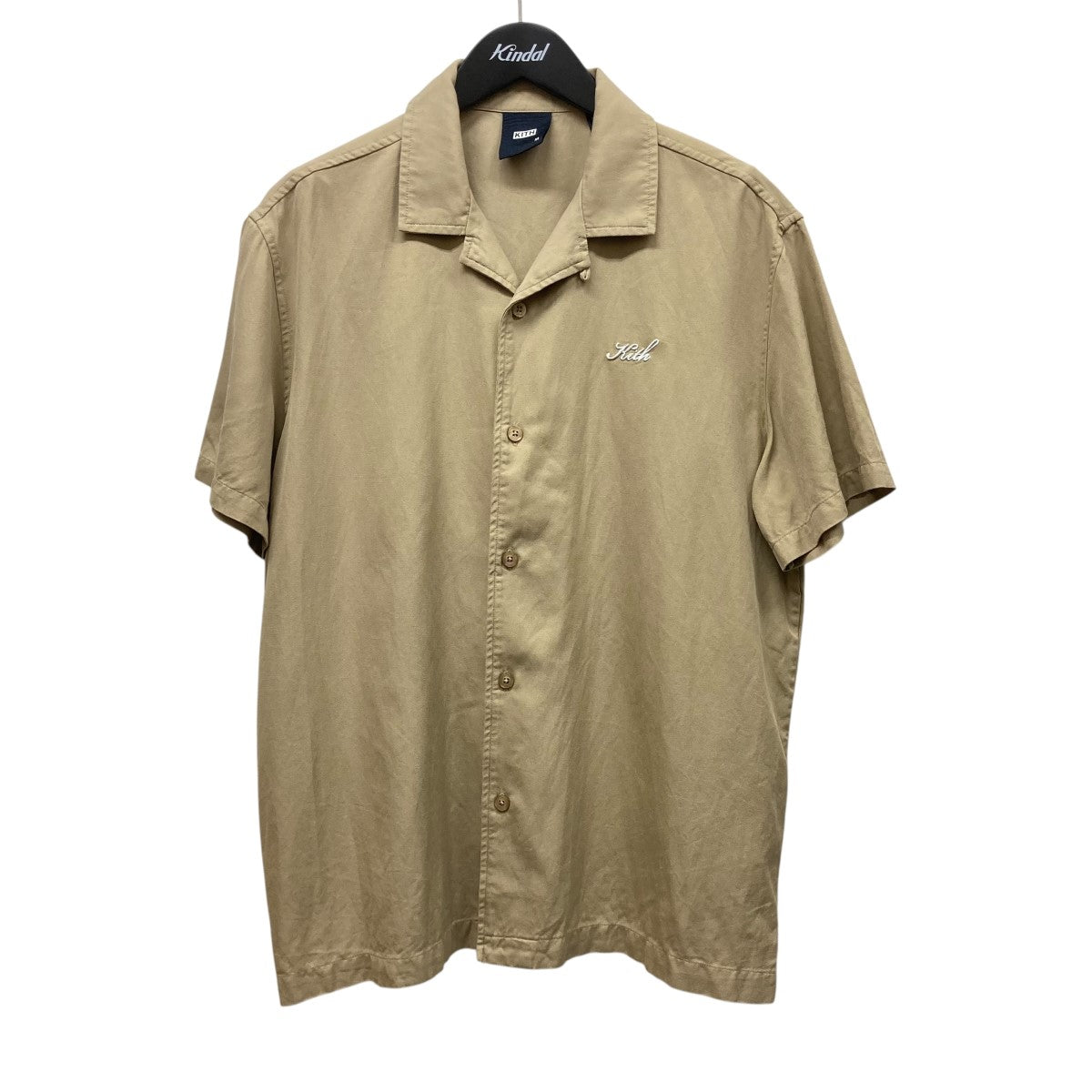 KITH(キス) 刺しゅうロゴ半袖オープンカラーシャツ#KHM030459